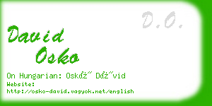 david osko business card